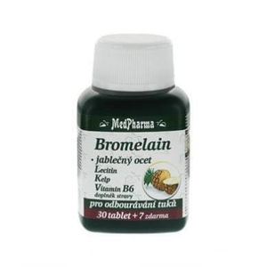 MedPharma Bromelain 300 mg + jabl.ocet + lecitín + kelp + B6 37 tablet